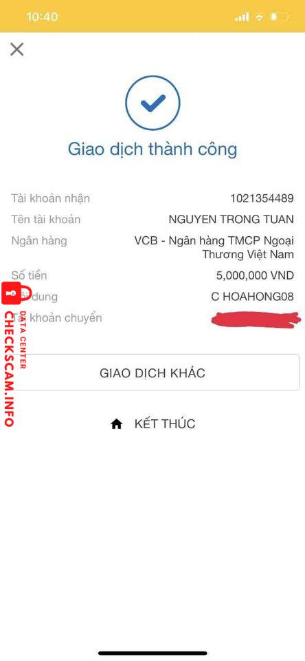 หลักฐานที่เป็นโทษต่อ Nguyễn Trọng Tuấn