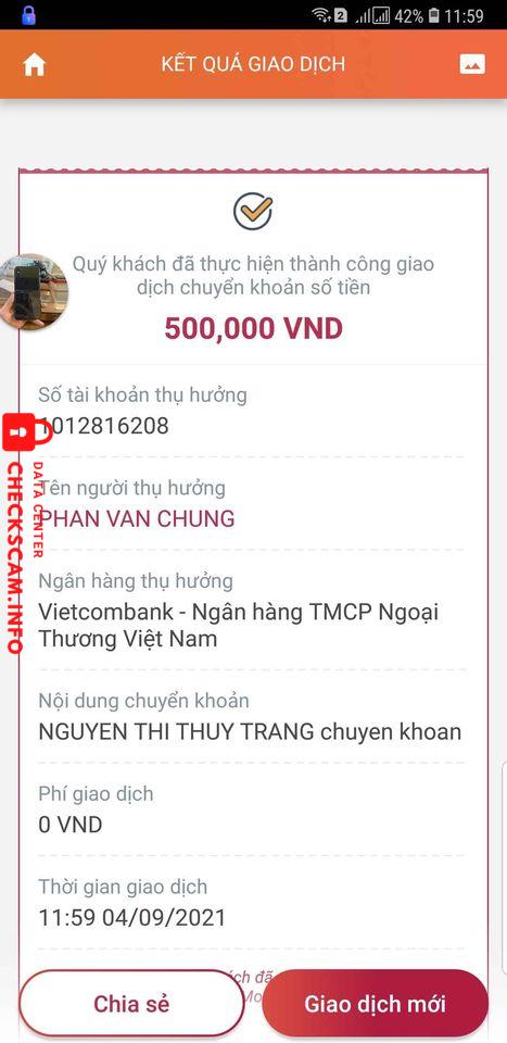 หลักฐานที่เป็นโทษต่อ Phan Van Chung