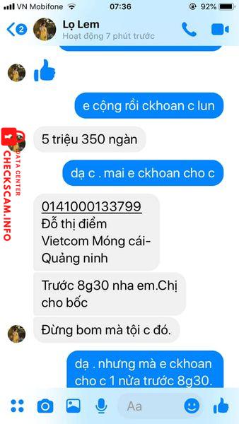 หลักฐานที่เป็นโทษต่อ Do Thi Diem