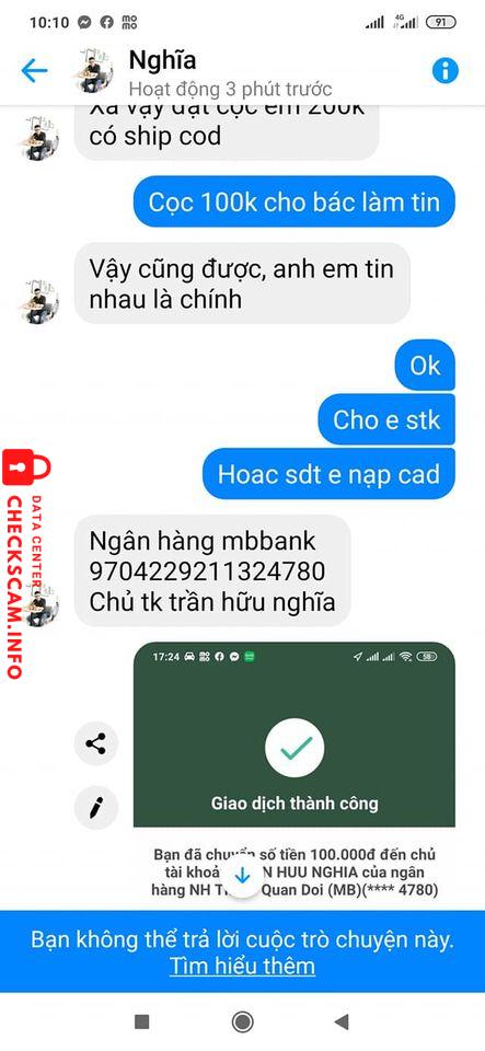 Evidence against Trần Hữu Nghĩa