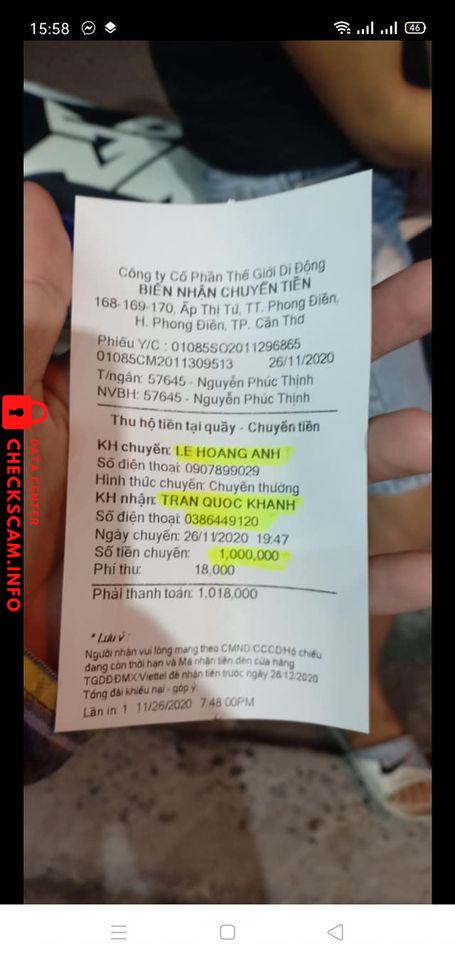 Evidence against Tran Quoc Khanh