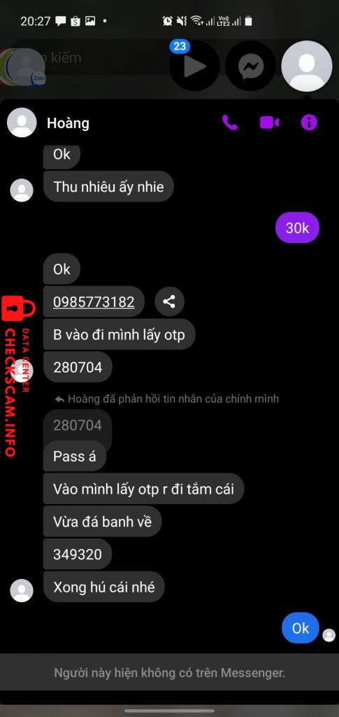 Evidence against Võ Xuân Hoàng