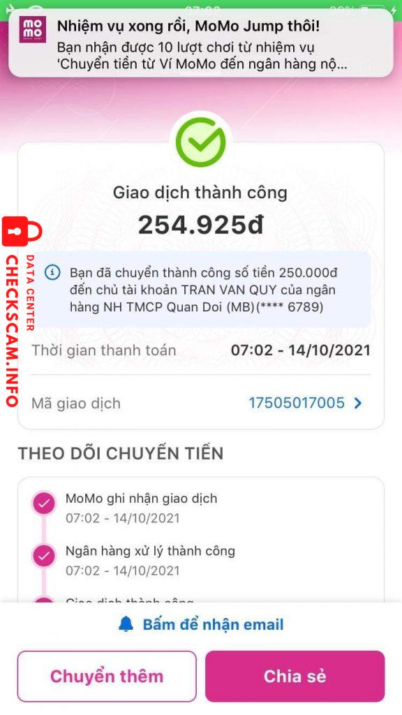 หลักฐานที่เป็นโทษต่อ Trần Văn Quý