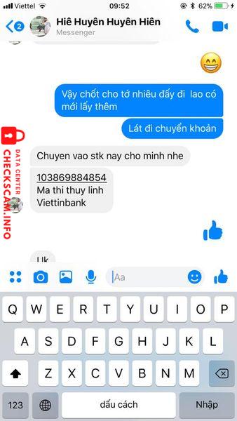 หลักฐานที่เป็นโทษต่อ Ma Thi Thuy Linh
