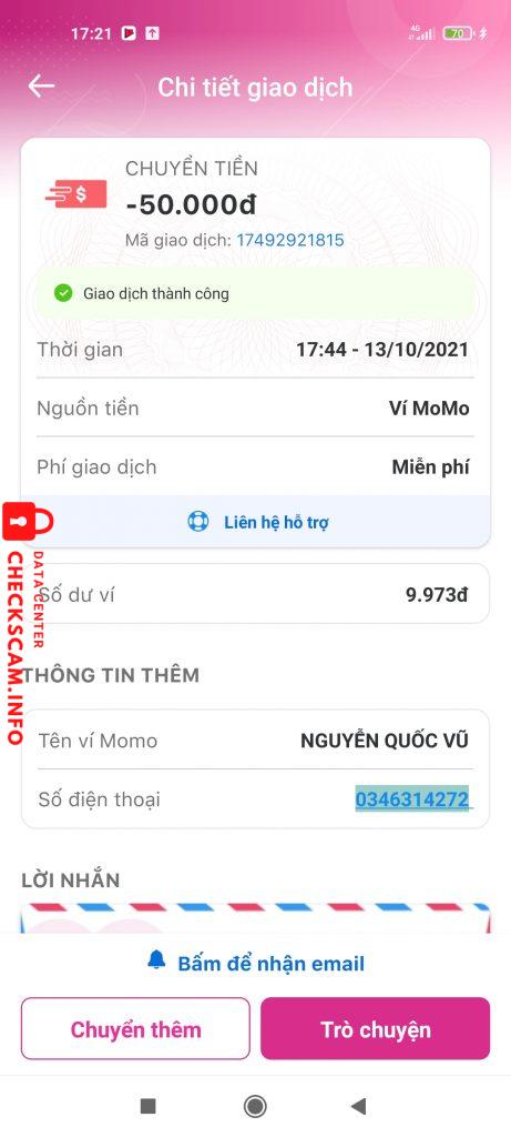 対する証拠 Nguyễn Quốc Vũ