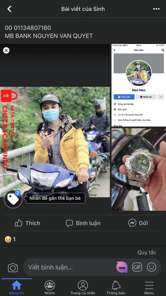 対する証拠 Nguyen Van Quyet