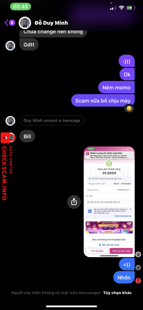 対する証拠 Đỗ Thuỳ Trang
