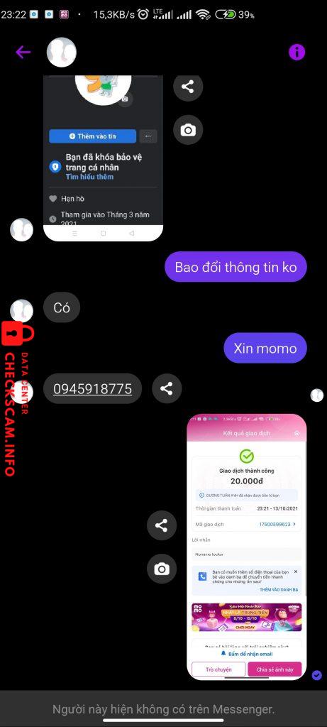 対する証拠 Dương Tuấn Anh