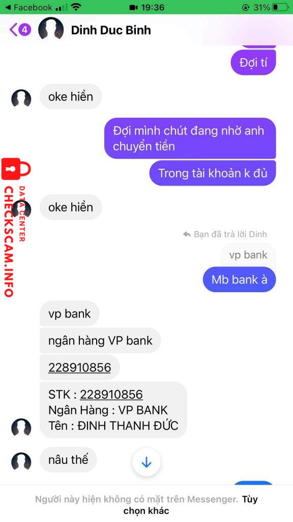 対する証拠 Dinh Thanh Duc