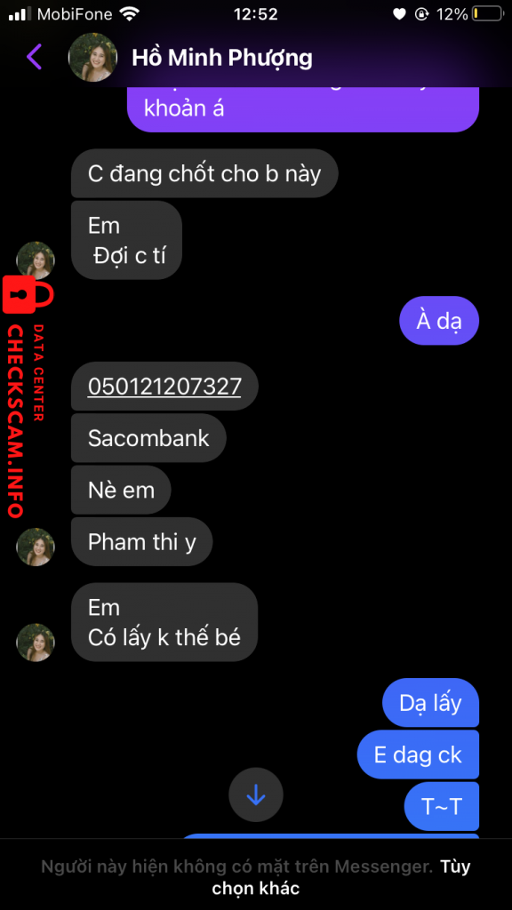 Preuves contre Hồ Minh phượng