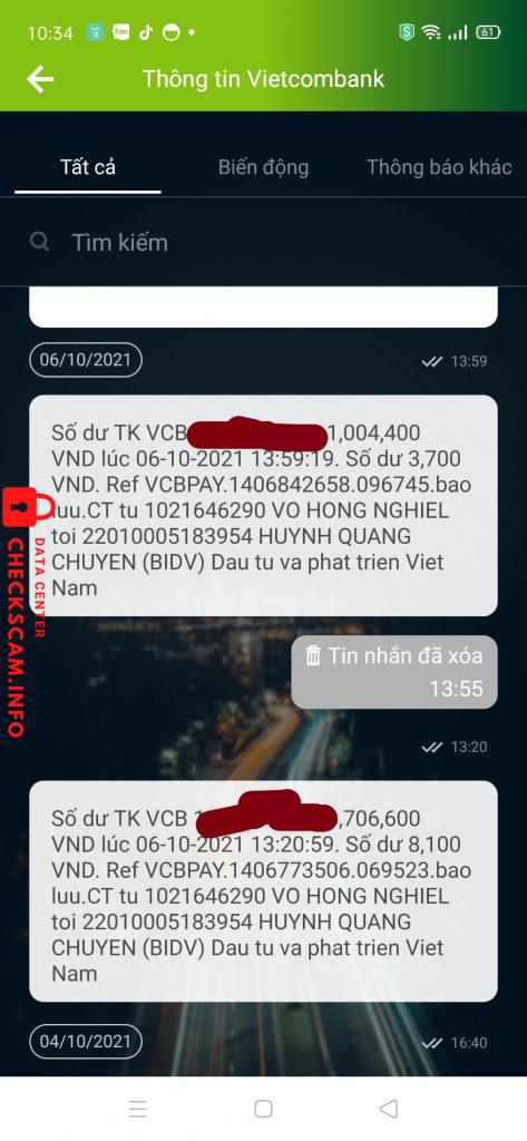 Αποδεικτικά στοιχεία κατά Huynh Quang Chuyen