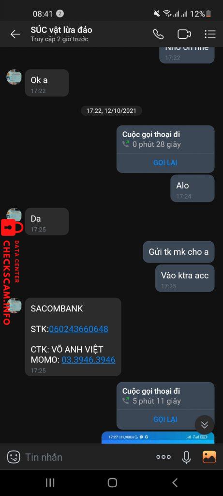 Αποδεικτικά στοιχεία κατά Võ Anh Việt