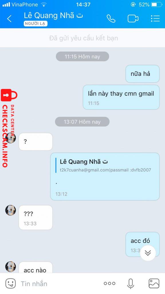 Evidence against Lê Quang Nhã