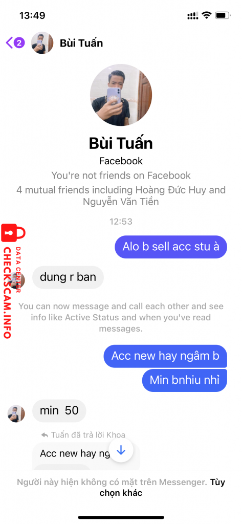 Evidence against Bui Huy Tu