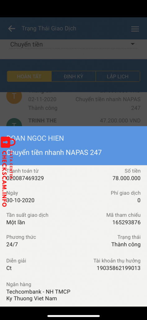 Evidence against Doan Ngoc Hien
