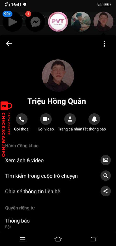 Evidence against Trieu Hong Quan