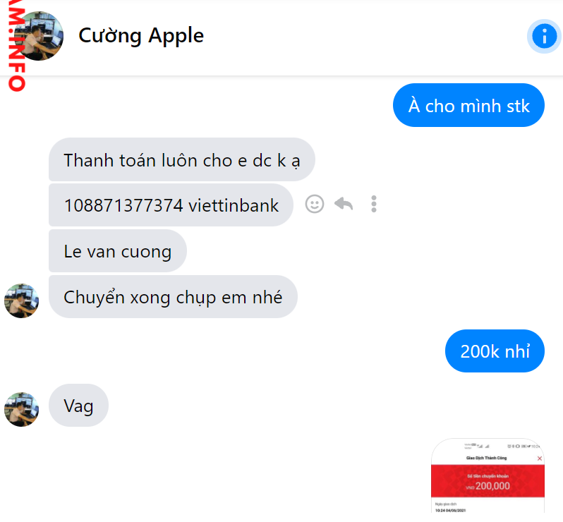 Evidence against Le Van Cuong