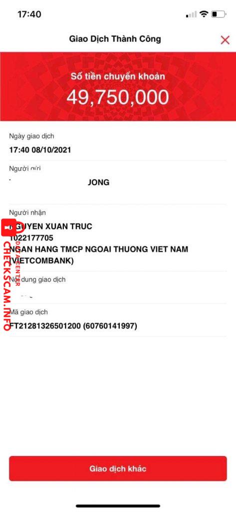 Evidence against Nguyễn Xuân Trực – Max3d.cc