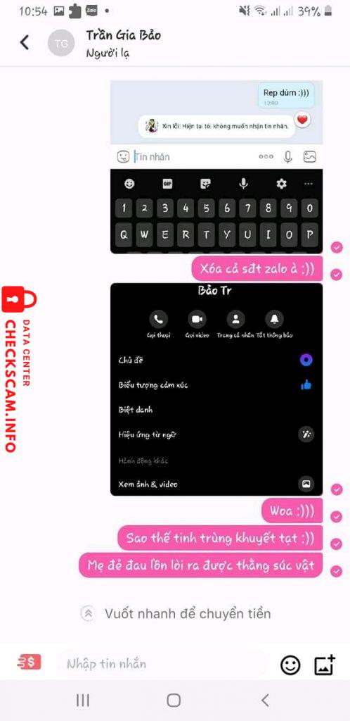 Evidence against Trần Gia Bảo