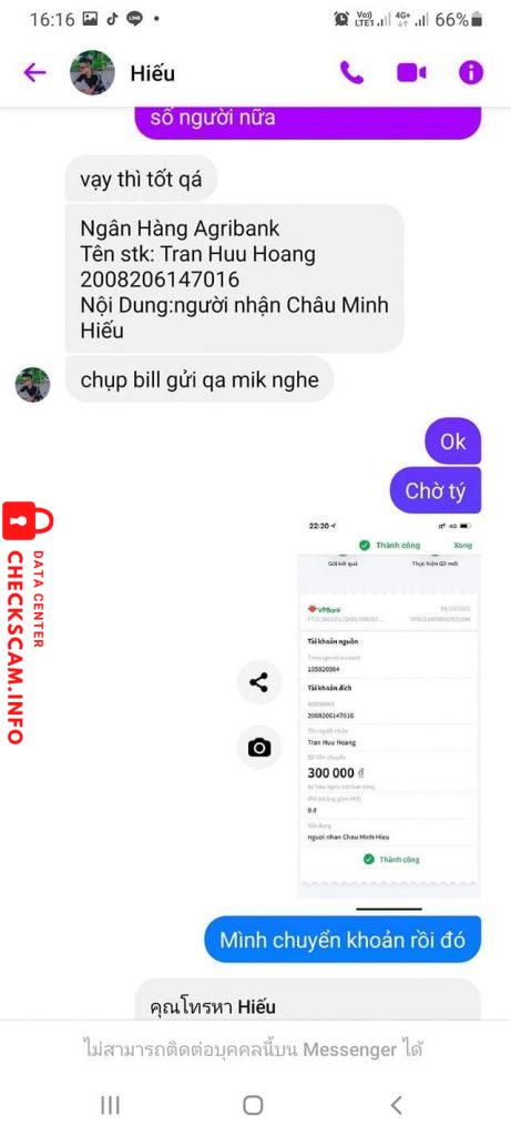 Evidence against Tran huu hoang