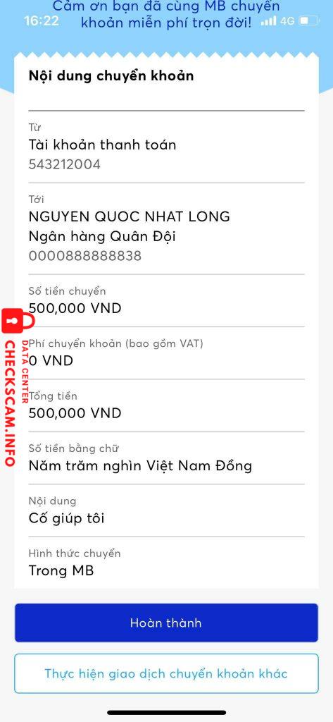 Evidence against Nguyen Quoc Nhat Long