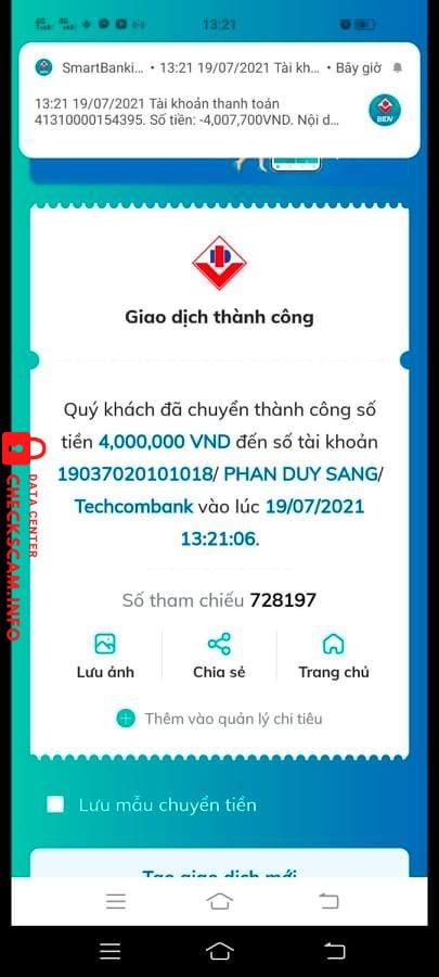 Evidence against Phan Duy Sang
