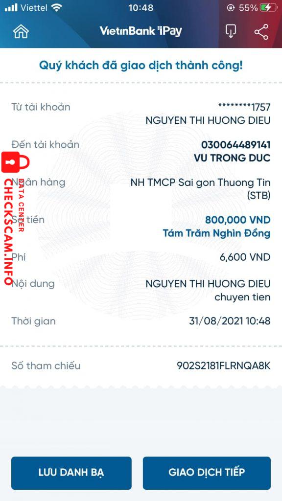 Αποδεικτικά στοιχεία κατά Vũ Trọng Đức