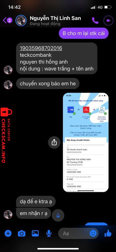 Αποδεικτικά στοιχεία κατά Nguyễn Thị Hồng Anh