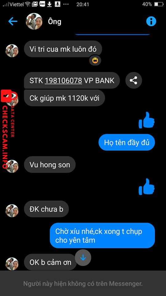 Αποδεικτικά στοιχεία κατά Vũ Hồng Sơn