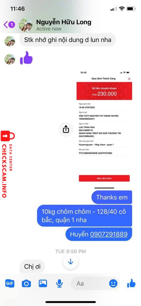 Αποδεικτικά στοιχεία κατά Luu Tran Hoa
