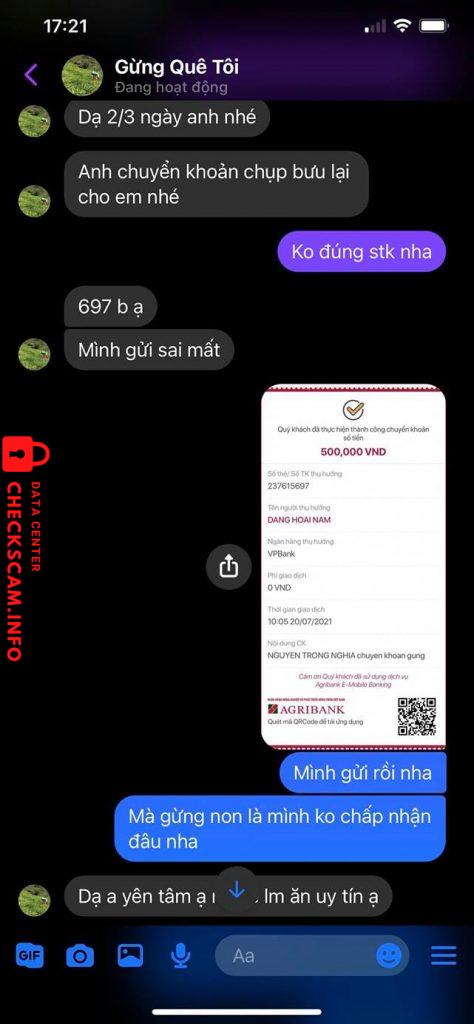 Αποδεικτικά στοιχεία κατά Đặng Hoài Nam
