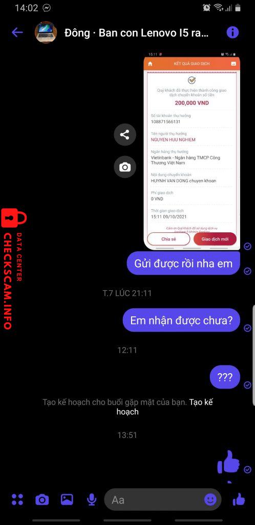 Αποδεικτικά στοιχεία κατά Nguyen Huu Nghiem