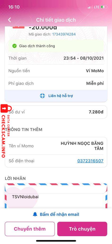 Evidence against Huynh Ngoc Bang Tam