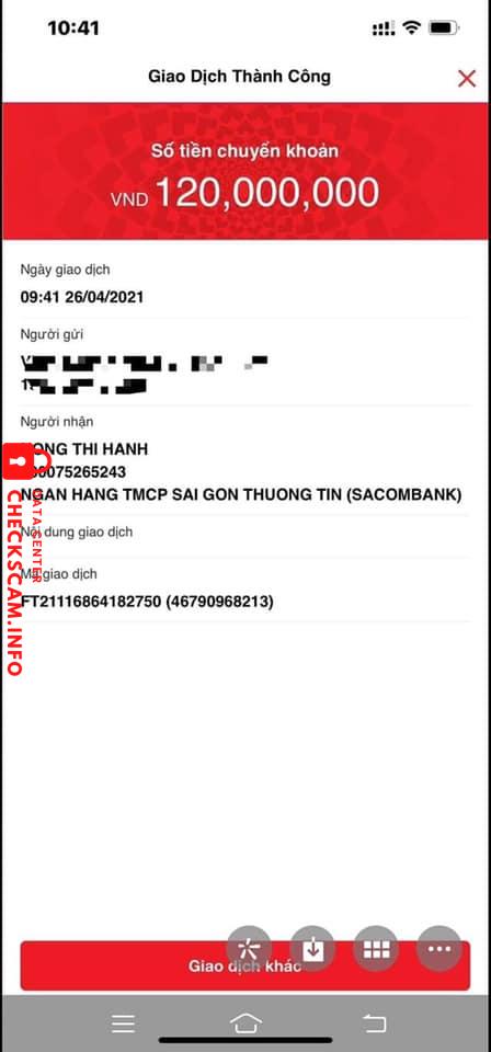 Αποδεικτικά στοιχεία κατά Nong Thi Hanh
