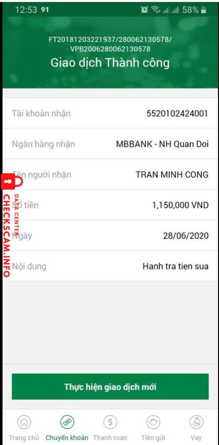 Evidência contra Trần Minh Công