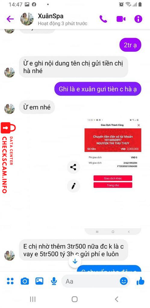 Evidência contra Nguyễn Thị Thu Thủy