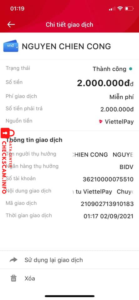Bukti melawan Nguyễn Chiến Công