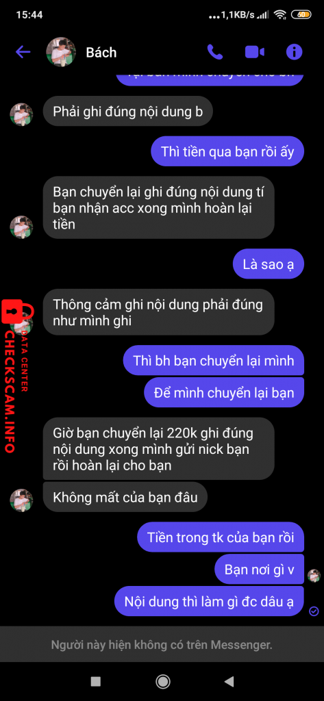 Evidência contra Công Bách