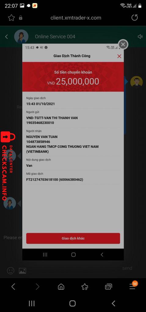 Evidencia contra Nguyễn Văn Tuấn