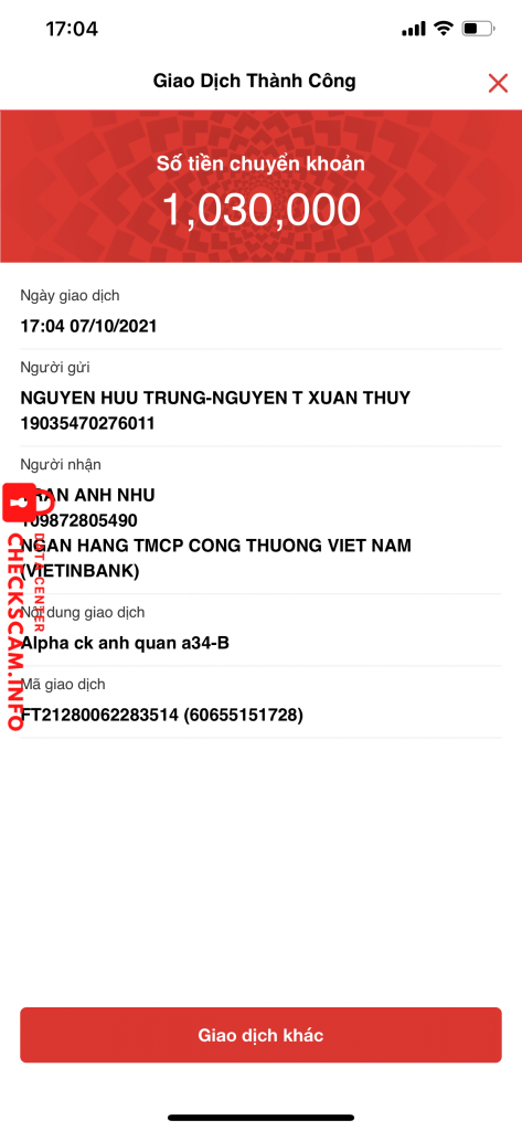 หลักฐานที่เป็นโทษต่อ Trần Ánh Như