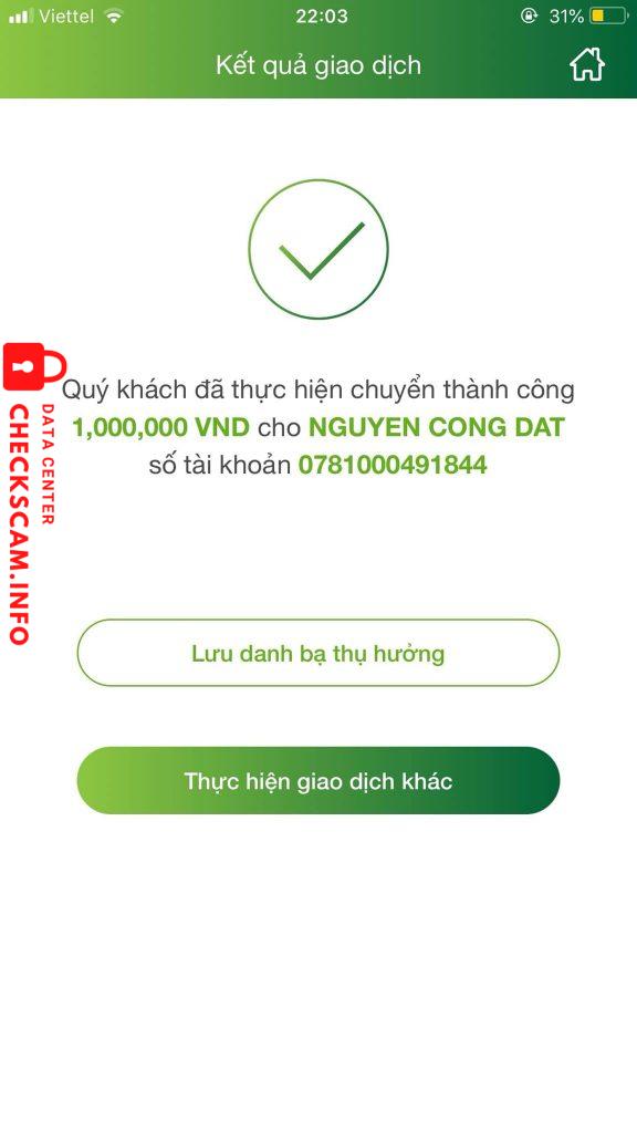 หลักฐานที่เป็นโทษต่อ Nguyễn Công Đạt