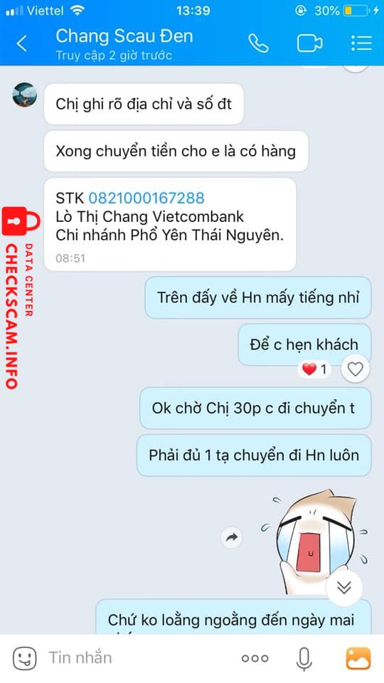 Αποδεικτικά στοιχεία κατά Lò Thị Chang