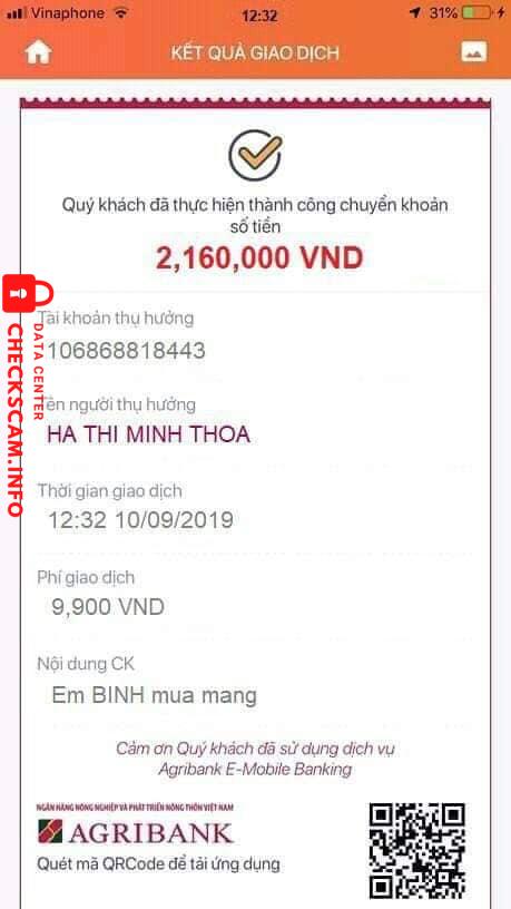 Αποδεικτικά στοιχεία κατά Ha Thi Minh Thoa