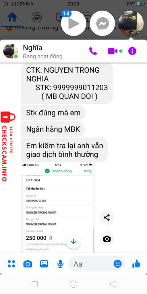 Αποδεικτικά στοιχεία κατά Nguyễn Trọng Nghĩa