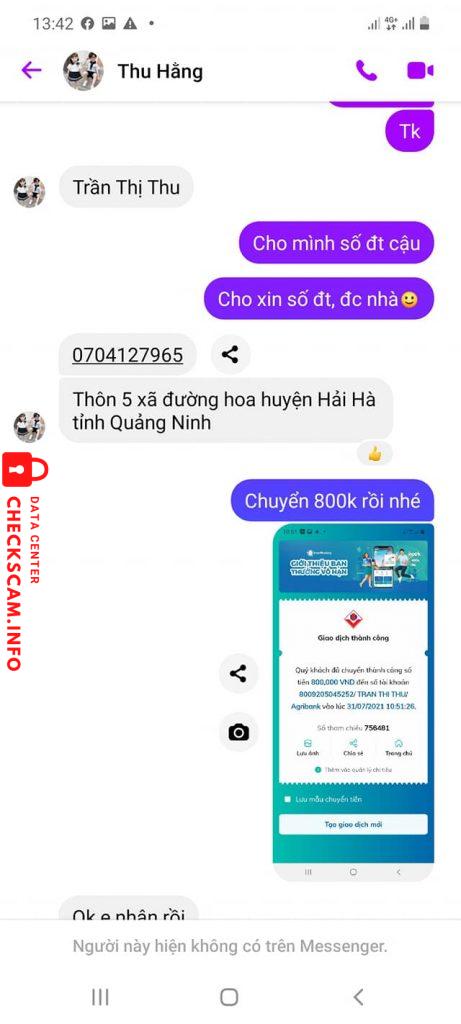 Αποδεικτικά στοιχεία κατά Tran Thi Thu