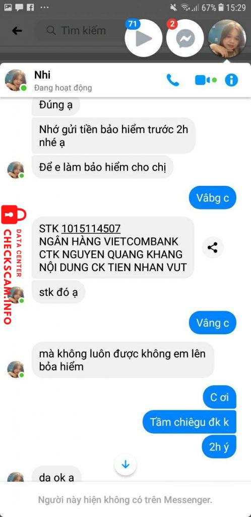 Αποδεικτικά στοιχεία κατά Nguyen Quang Khang