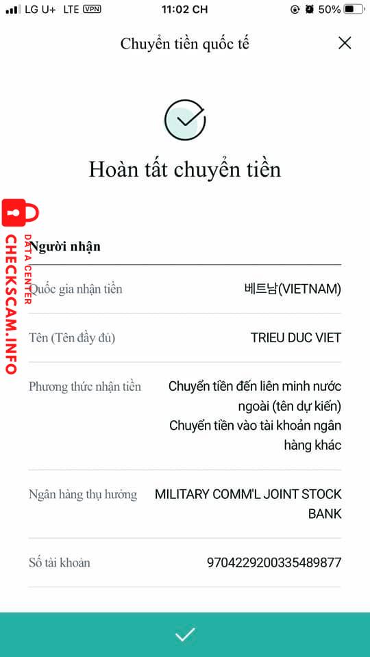 Αποδεικτικά στοιχεία κατά Trieu Duc Viet