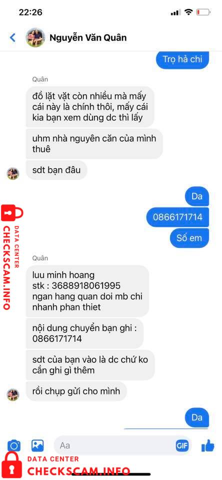 Αποδεικτικά στοιχεία κατά Lưu Minh Hoàng