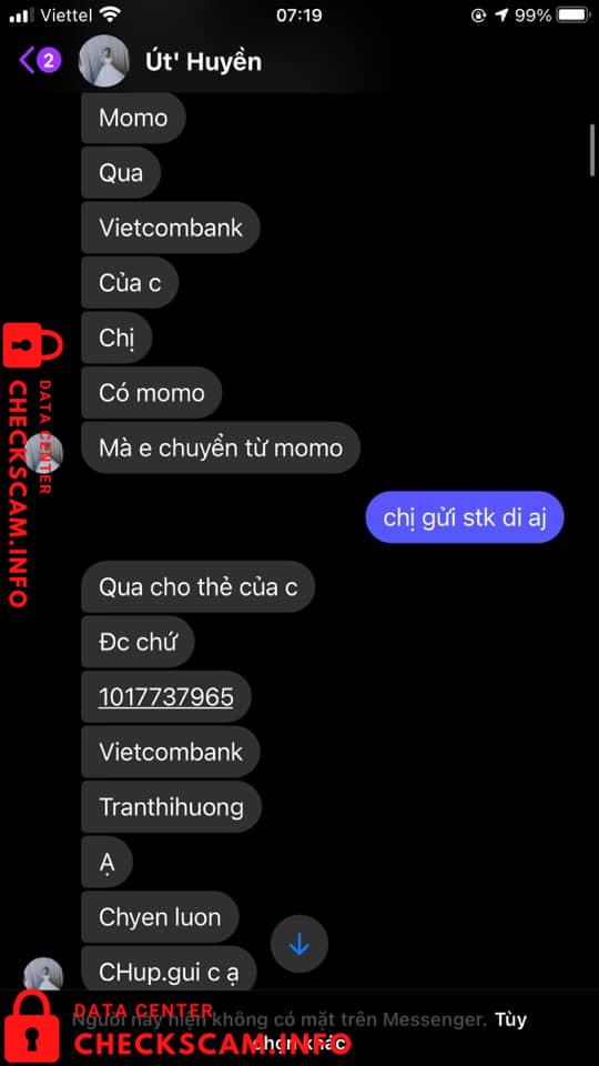 Αποδεικτικά στοιχεία κατά Tran Thi Huong