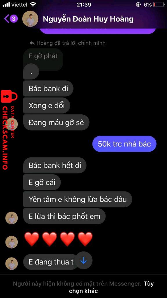Αποδεικτικά στοιχεία κατά Nguyễn Đoàn Huy Hoàng